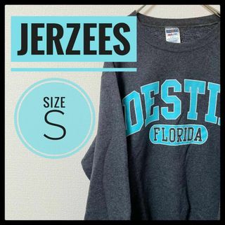 JERZEES - 90s 古着 JERZEES 長袖スウェット トレーナー S 地名ロゴ USA