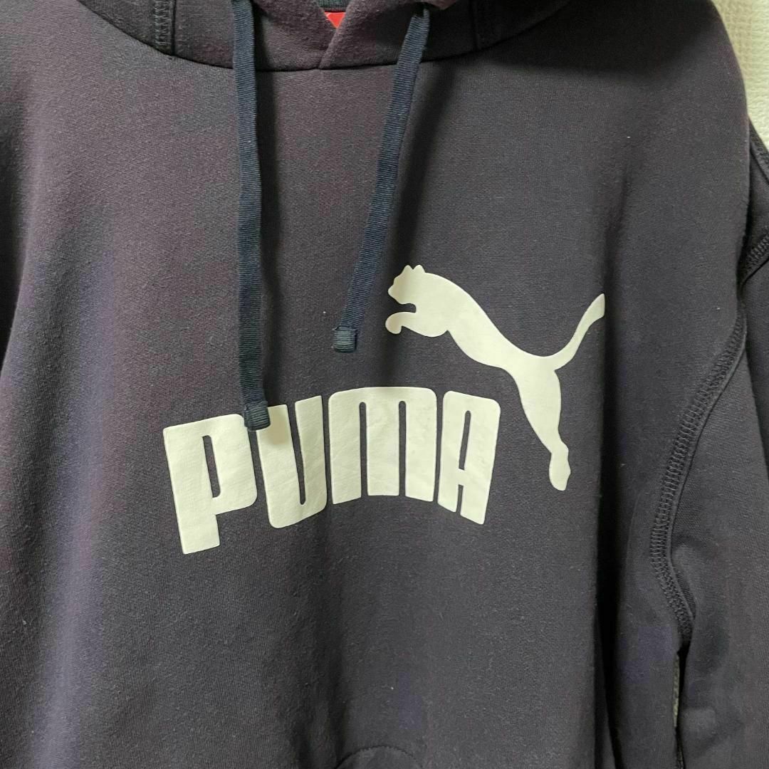 PUMA(プーマ)の90s 古着 PUMA プルオーバーパーカー M でかロゴ ゆるだぼ メンズのトップス(パーカー)の商品写真