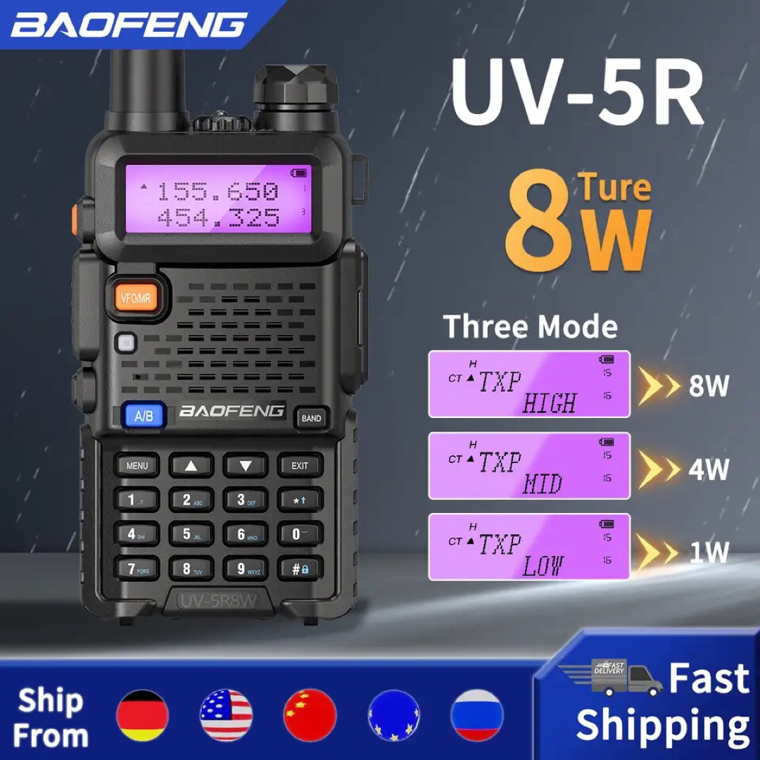 【最安値】UV-5R　8W　ハンディ無線機 エンタメ/ホビーのテーブルゲーム/ホビー(アマチュア無線)の商品写真