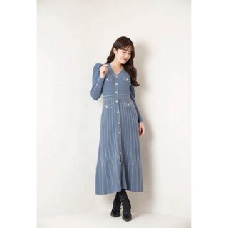 リリーブラウン(Lily Brown)のSuite Room Knit Long Dress herlipto Mサイズ(ロングワンピース/マキシワンピース)