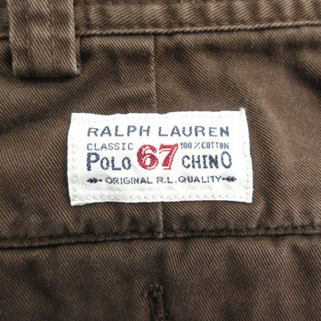 Ralph Lauren(ラルフローレン)のW37★古着 ラルフローレン Ralph Lauren ブランド ショート カーゴ パンツ ショーツ メンズ 90年代 90s コットン 茶 ブラウン 【spe】 24apr19 中古 ボトムス 短パン ショーパン メンズのパンツ(ワークパンツ/カーゴパンツ)の商品写真