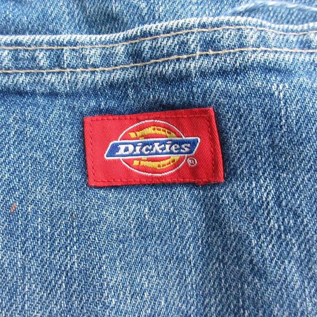 Dickies(ディッキーズ)のW34★古着 ディッキーズ Dickies ハーフ ペインター パンツ ショーツ メンズ 紺 ネイビー デニム 24apr19 中古 ボトムス 短パン ショーパン メンズのパンツ(ワークパンツ/カーゴパンツ)の商品写真