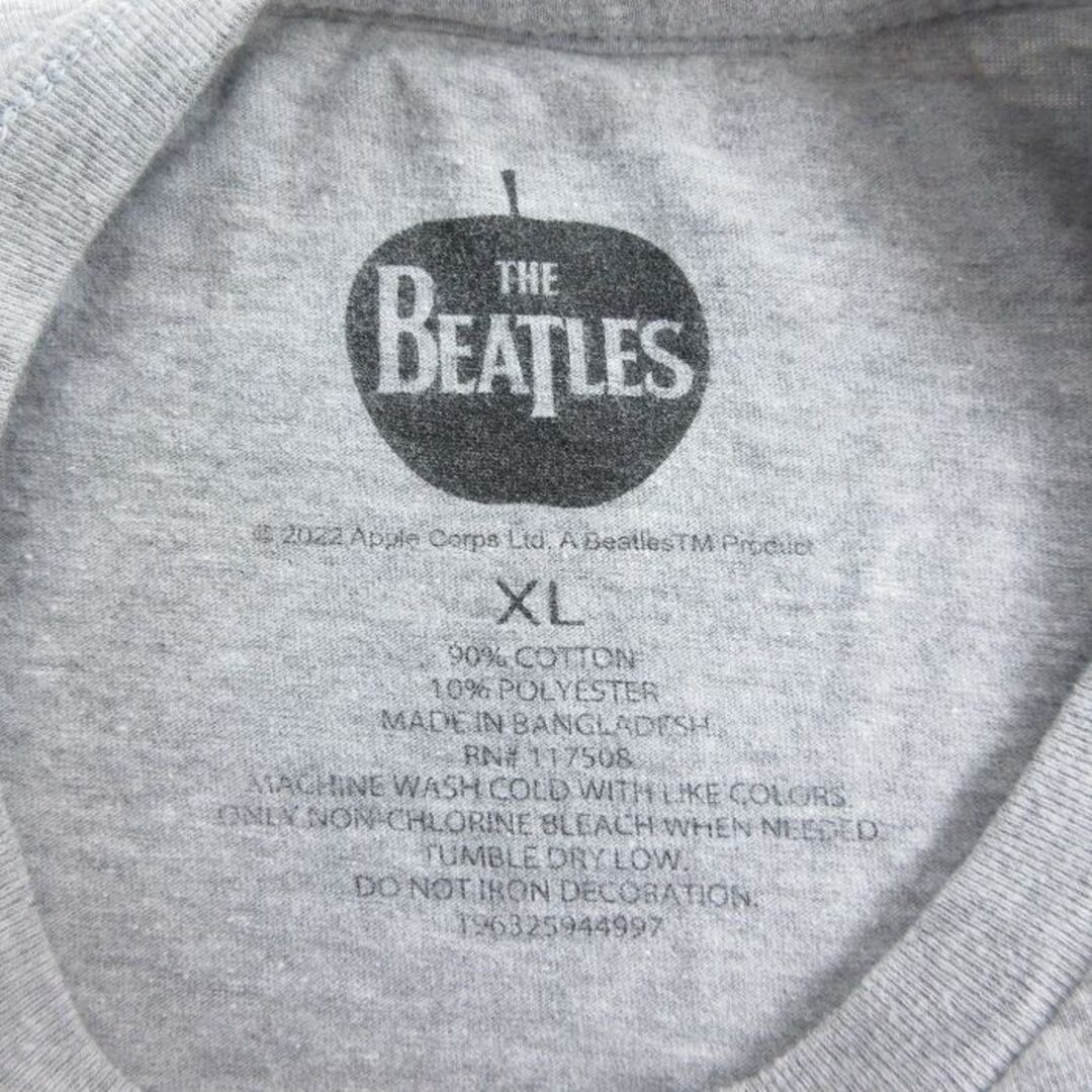 XL★古着 半袖 ロック バンド Tシャツ メンズ ビートルズ The Beatles クルーネック グレー 霜降り 24apr19 中古 メンズのトップス(Tシャツ/カットソー(半袖/袖なし))の商品写真