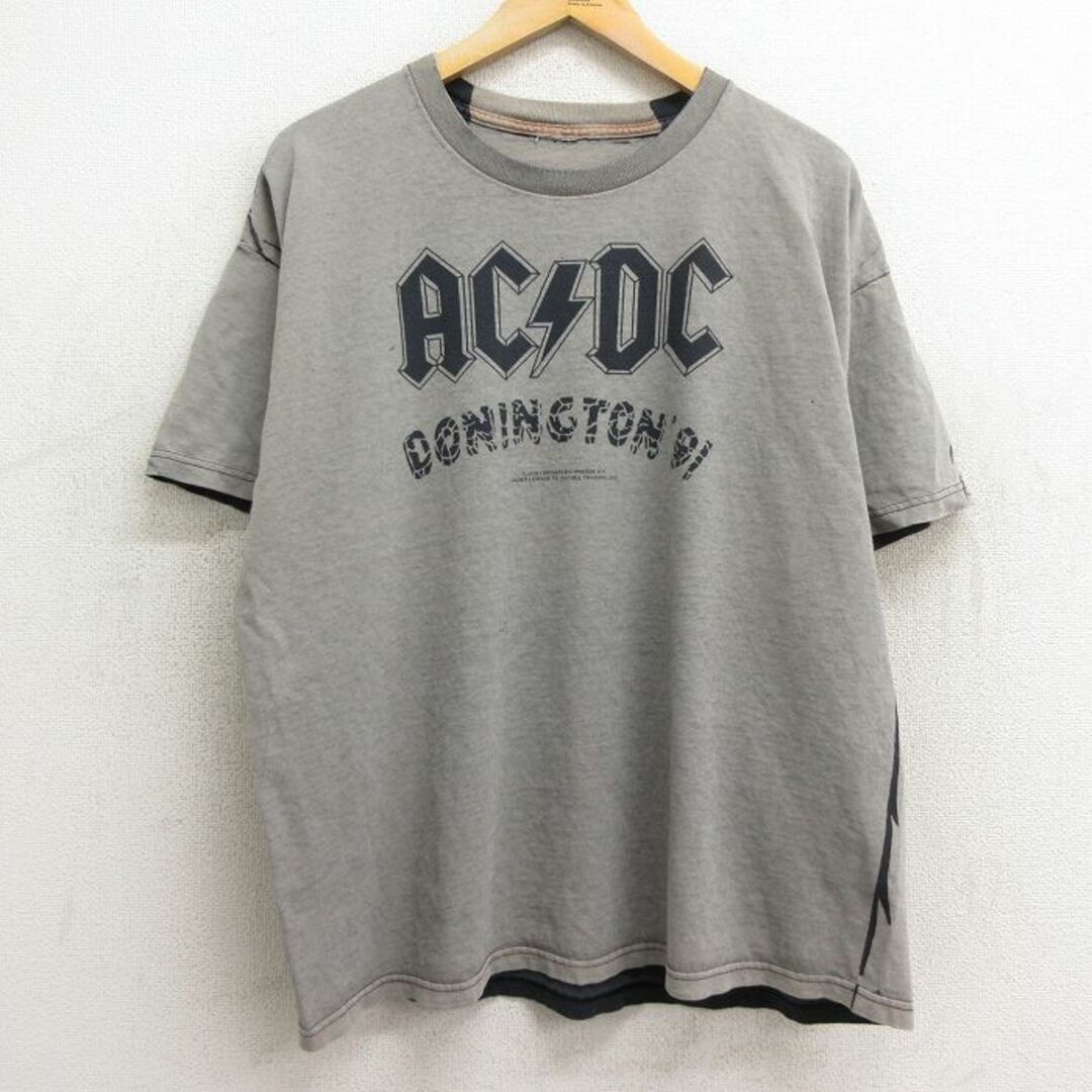 XL★古着 半袖 ビンテージ ロック バンド Tシャツ メンズ 00年代 00s AC/DC クルーネック グレー系他 24apr19 中古 メンズのトップス(Tシャツ/カットソー(半袖/袖なし))の商品写真