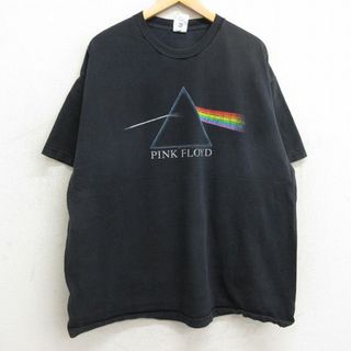 XL★古着 半袖 ビンテージ ロック バンド Tシャツ メンズ 00年代 00s ピンクフロイド 大きいサイズ コットン クルーネック 黒 ブラック 24apr19 中古(Tシャツ/カットソー(半袖/袖なし))