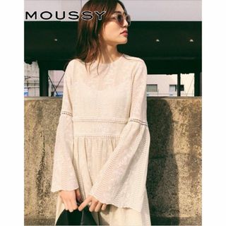 マウジー(moussy)の美品★MOUSSY レース フレア ロングドレス ワンピース 0412(ロングワンピース/マキシワンピース)