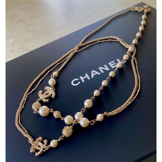 シャネル(CHANEL)のCHANEL ロングネックレス　ほぼ未使用(ネックレス)