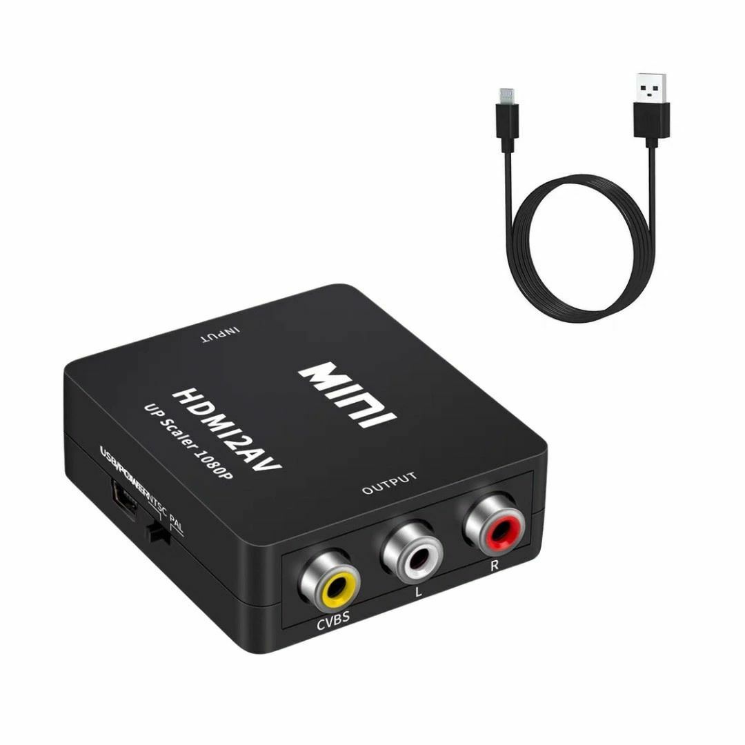 HDMI RCA 変換アダプタ HDMI to AV コンバーター ホワイト スマホ/家電/カメラのテレビ/映像機器(映像用ケーブル)の商品写真