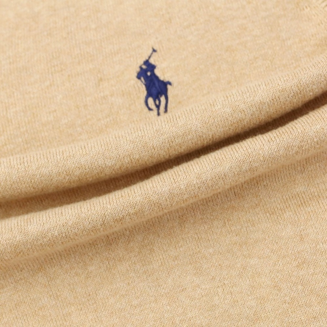 POLO RALPH LAUREN(ポロラルフローレン)の【中古】ポロ ラルフローレン Polo Ralph Lauren ハイゲージコットン Vネック ニットベスト ベージュ系【サイズM】【メンズ】 メンズのトップス(ベスト)の商品写真