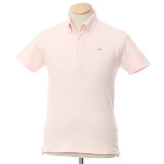 ラコステ(LACOSTE)の【中古】ラコステ LACOSTE 鹿の子ストレッチコットン 半袖ポロシャツ ライトピンク【サイズ2】【メンズ】(ポロシャツ)