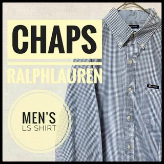 CHAPS - 90s 古着 CHAPS BDシャツ L相当 チェック 胸ロゴ ゆるだぼ