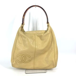 シャネル(CHANEL)のシャネル CHANEL CC ココマーク カバン 肩掛け プラスチックハンドル ショルダーバッグ レザー イエロー(ショルダーバッグ)