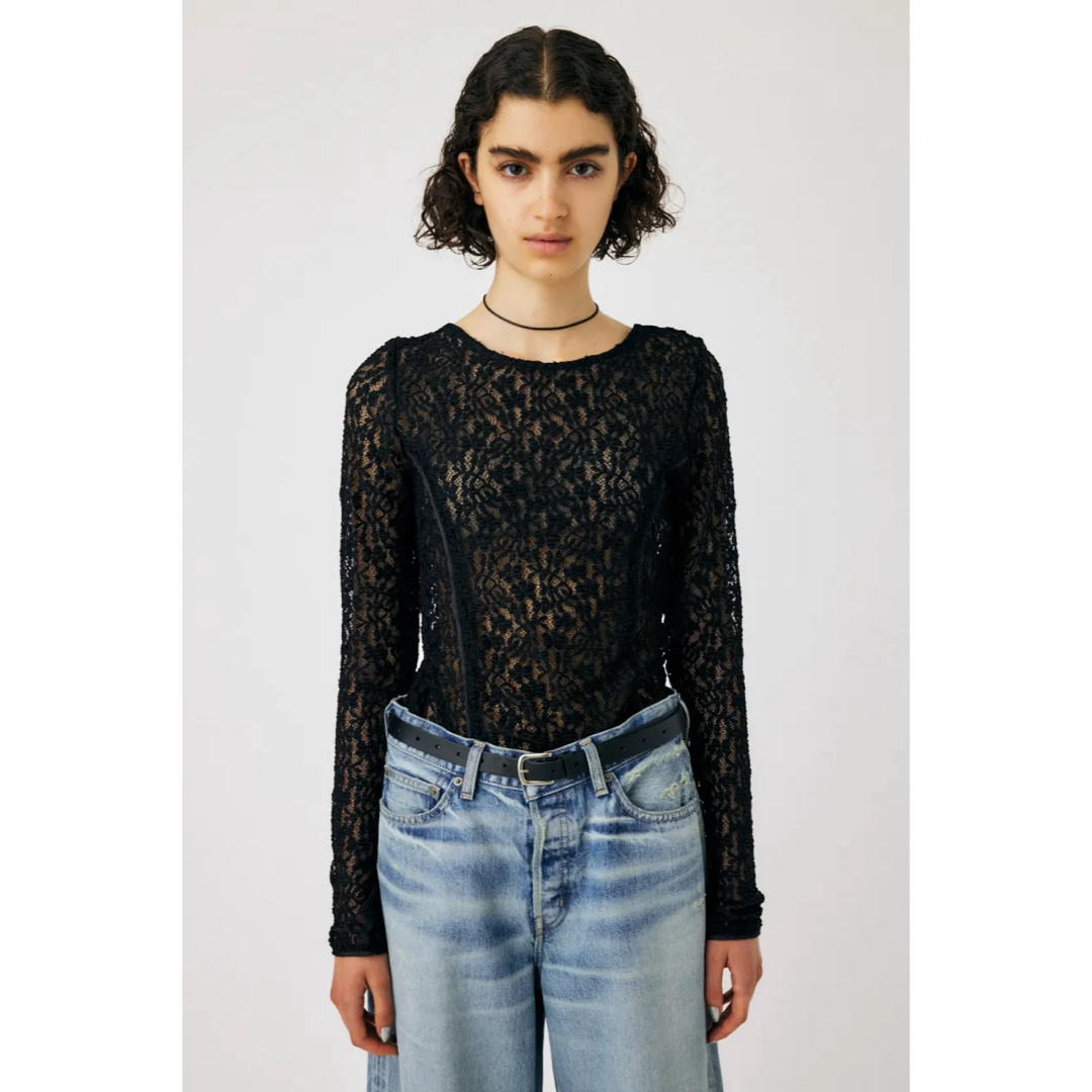 moussy(マウジー)のMOUSSY♡ BACK OPEN LACE CUT トップス レディースのトップス(カットソー(長袖/七分))の商品写真