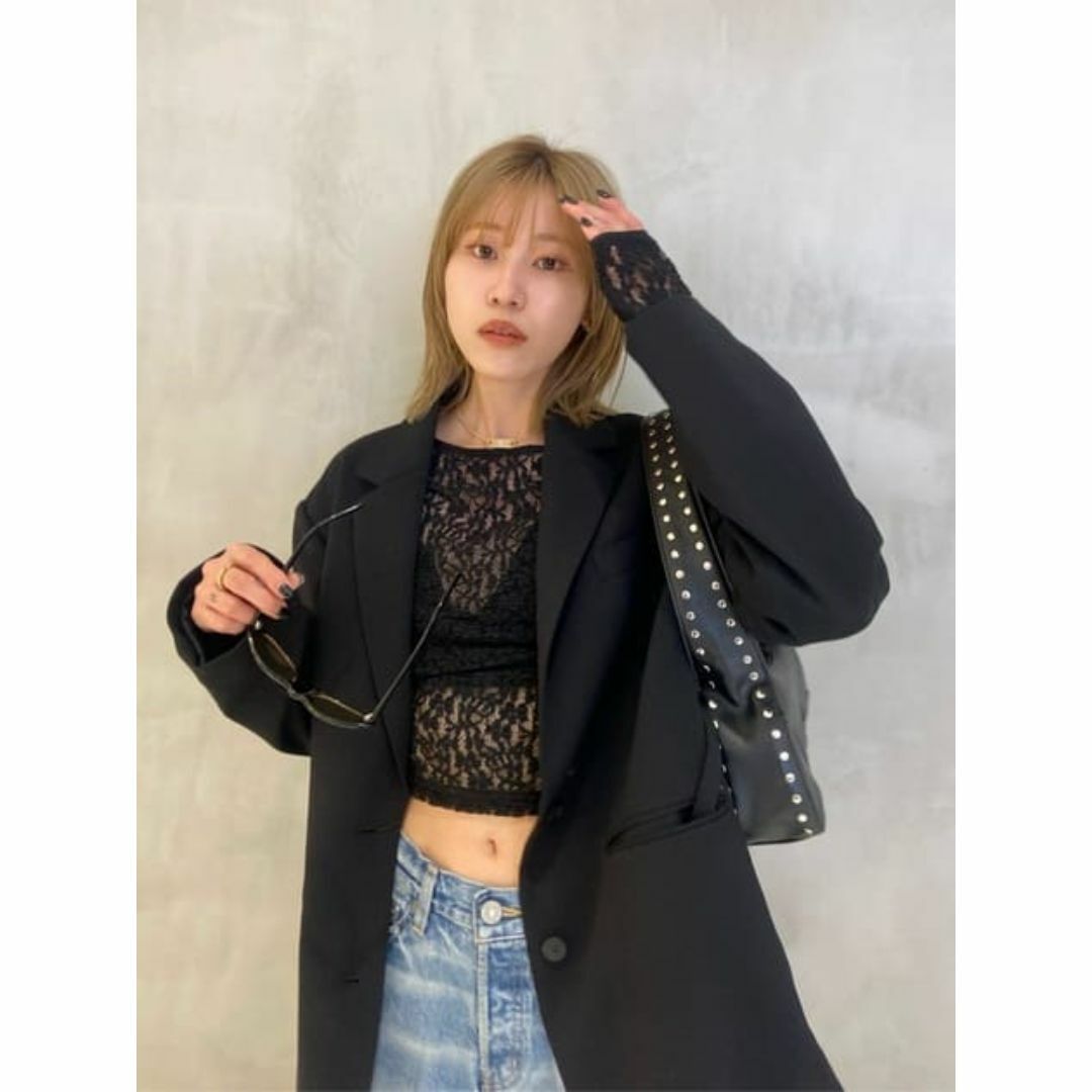 moussy(マウジー)のMOUSSY♡ BACK OPEN LACE CUT トップス レディースのトップス(カットソー(長袖/七分))の商品写真