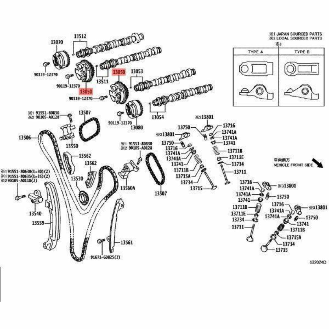 トヨタ(トヨタ)のトヨタ レクサス RX270 350 450H カムシャフトタイミング ギヤ 自動車/バイクの自動車(車種別パーツ)の商品写真