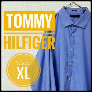 TOMMY HILFIGER - 90s 古着 TOMMY HILFIGER シャツ XL 無地 ゆるだぼ