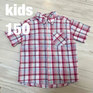 グラソス(GLAZOS)の【kids】GLAZOS チェック半袖シャツ150(Tシャツ/カットソー)