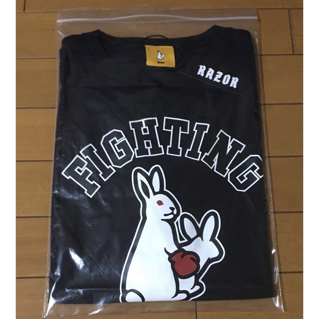 #FR2(エフアールツー)の新品 FR2 RAZOR FIGHTING RABBITS Tシャツ L 黒 メンズのトップス(Tシャツ/カットソー(半袖/袖なし))の商品写真