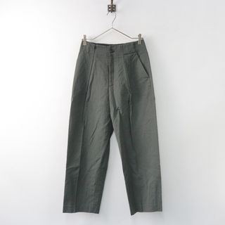 MARGARET HOWELL - 2022SS マーガレットハウエル MARGARET HOWELL SOFT WOOL LINEN トラウザーズパンツ 1/チャコール ボトムス ロング 【2400013827522】