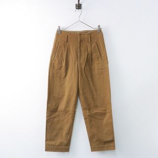 マーガレットハウエル(MARGARET HOWELL)のマーガレットハウエル MARGARET HOWELL WASHED COTTON TWILL トラウザーズパンツ 0/キャメル ボトムス ロング タック【2400013827539】(カジュアルパンツ)