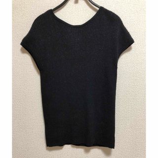 natural couture 三角あき2WAYノースリラメニット