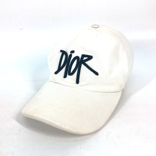 ディオール(Dior)のディオール Dior ロゴ 023C909C4511 STUSSYコラボ  ステューシー 帽子 キャップ帽 ベースボール バイカラー キャップ コットン ホワイト(キャップ)
