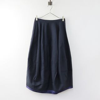 定価6.6万 ユーモレスク humoresque balloon skirt バルーンスカート 36/コットンリネン ロング【2400013831673】(ひざ丈スカート)