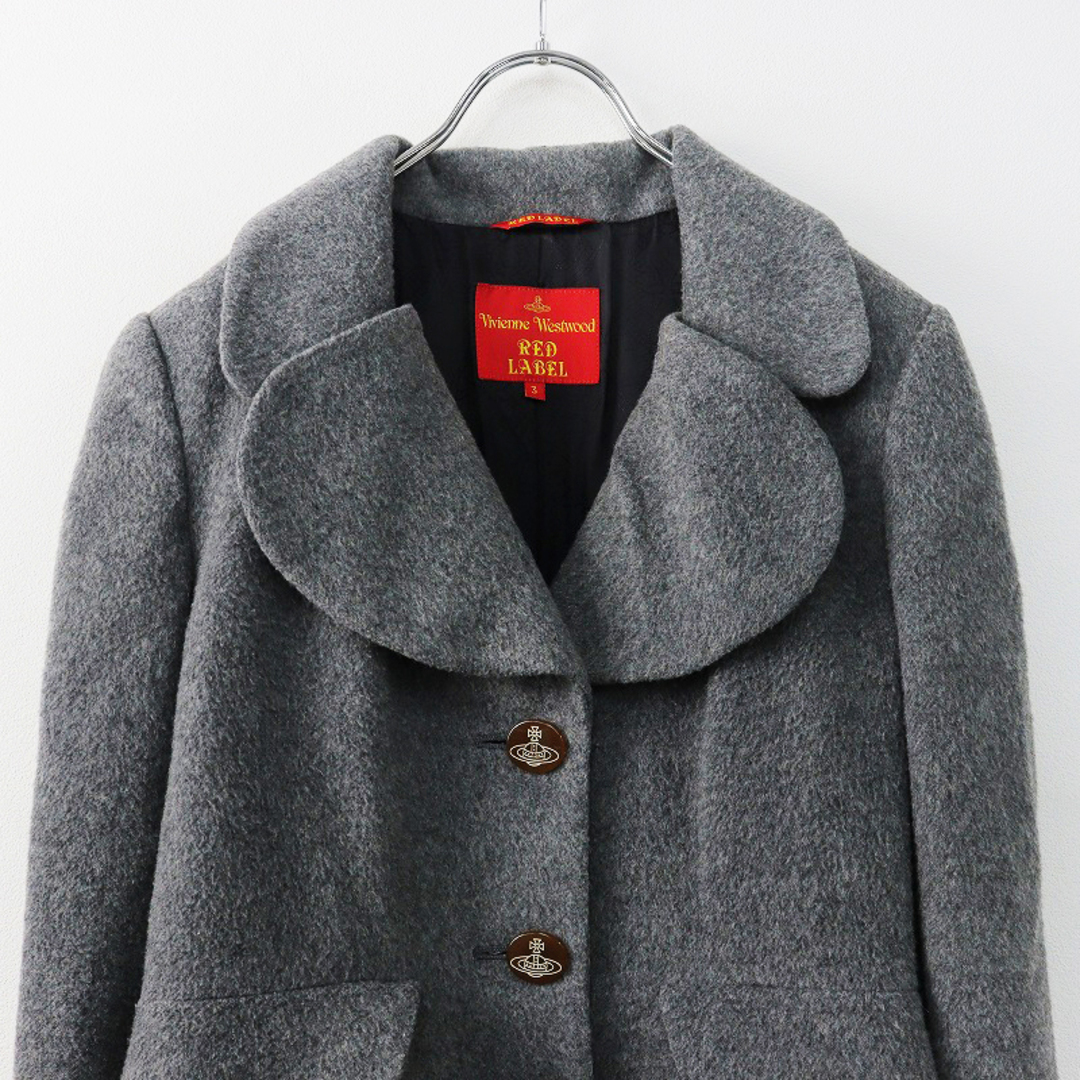 Vivienne Westwood(ヴィヴィアンウエストウッド)のヴィヴィアンウエストウッド レッドレーベル Vivienne Westwood RED LABEL ウール ラブコート 3/グレー トップス  ◇【2400013833004】 レディースのジャケット/アウター(その他)の商品写真