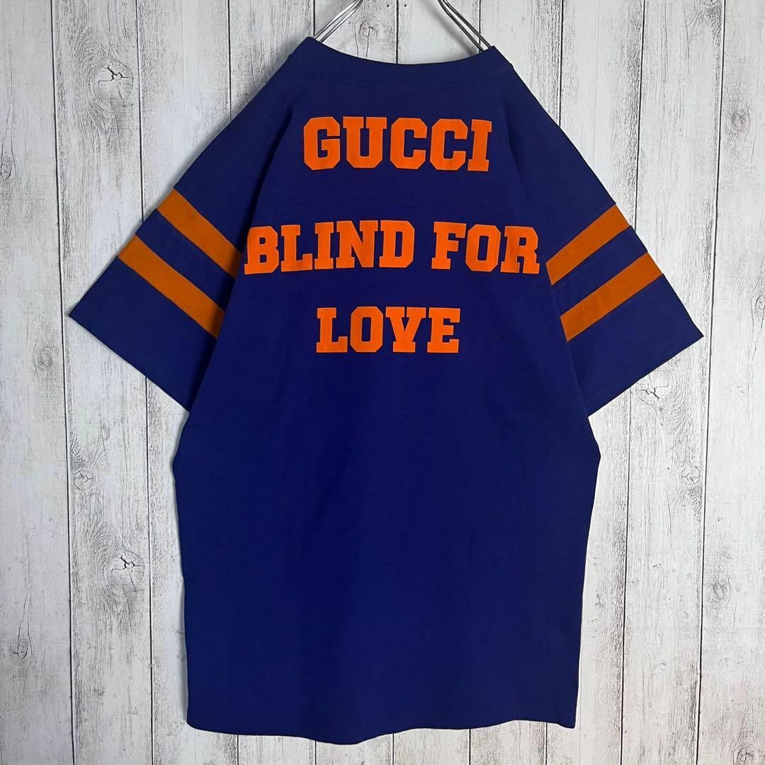 Gucci(グッチ)の【希少モデル】グッチ☆フットボールTシャツ カレッジロゴ 入手困難 メンズのトップス(Tシャツ/カットソー(半袖/袖なし))の商品写真