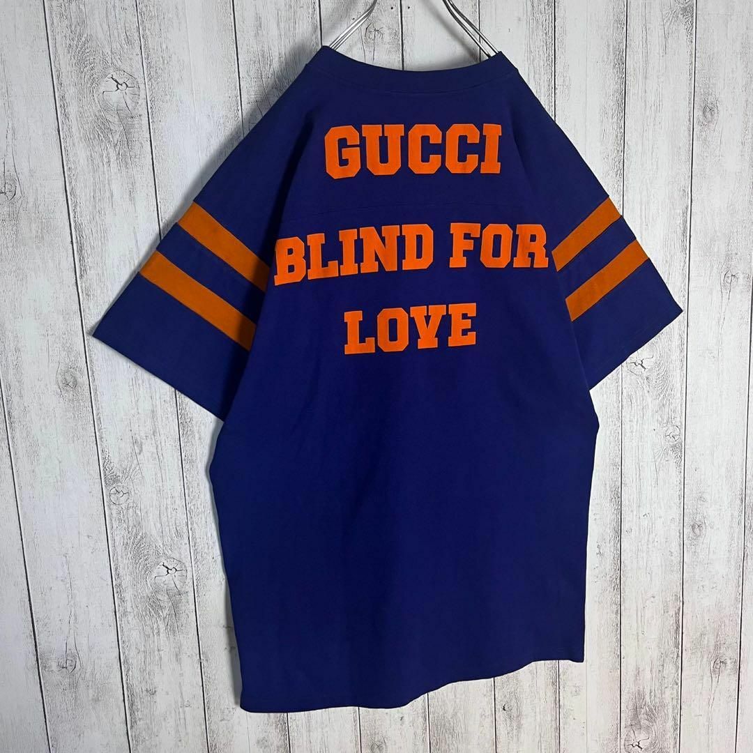 Gucci(グッチ)の【希少モデル】グッチ☆フットボールTシャツ カレッジロゴ 入手困難 メンズのトップス(Tシャツ/カットソー(半袖/袖なし))の商品写真