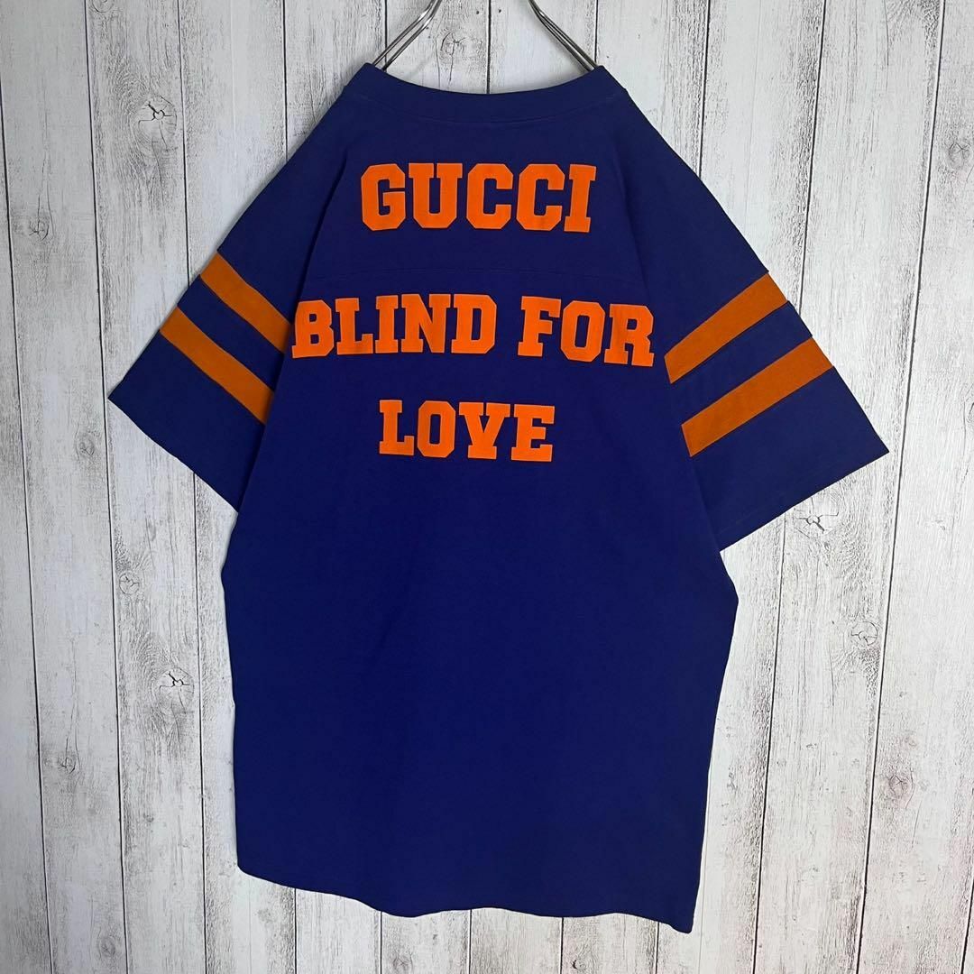 Gucci(グッチ)の【希少モデル】グッチ☆フットボールTシャツ カレッジロゴ 入手困難 メンズのトップス(Tシャツ/カットソー(半袖/袖なし))の商品写真