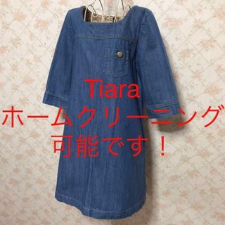 ティアラ(tiara)の★Tiara/ティアラ★極美品★七分袖ワンピース3(M.9号)(ひざ丈ワンピース)