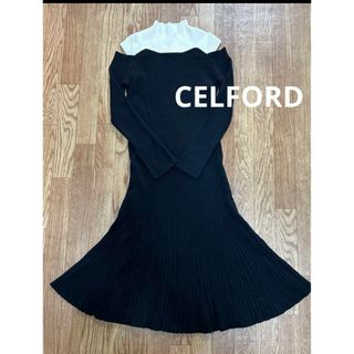 セルフォード(CELFORD)のCELFORD  セルフォード　袖スリット　ニット　マーメイドワンピース(ロングワンピース/マキシワンピース)