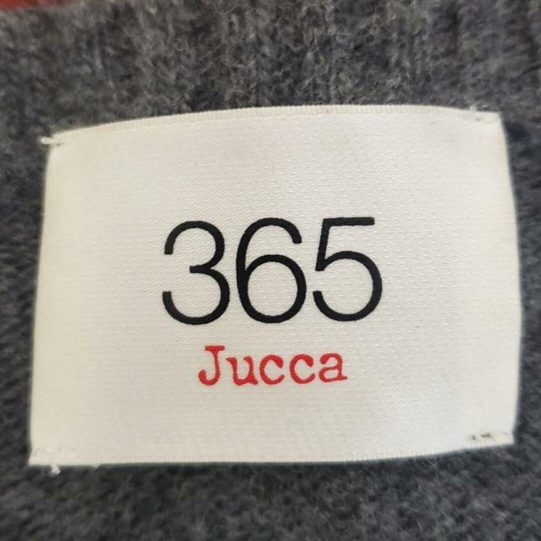 JUCCA(ユッカ) 長袖セーター サイズM レディース - ダークグレー×ブラウン クルーネック レディースのトップス(ニット/セーター)の商品写真