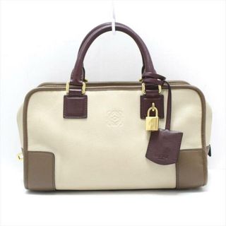 ロエベ(LOEWE)のLOEWE(ロエベ) ハンドバッグ アマソナ28 352.62LA03 ベージュ×ダークブラウン レザー(ハンドバッグ)