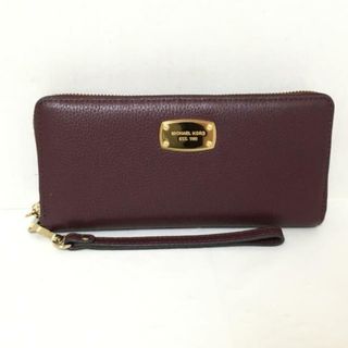 マイケルコース(Michael Kors)のMICHAEL KORS(マイケルコース) 長財布 - ボルドー ラウンドファスナー レザー(財布)