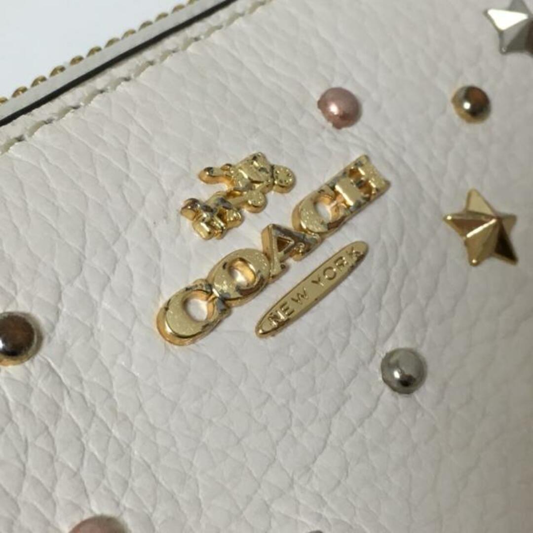 COACH(コーチ)のCOACH(コーチ) 長財布 - アイボリー×シルバー×ゴールド レザー×金属素材 レディースのファッション小物(財布)の商品写真