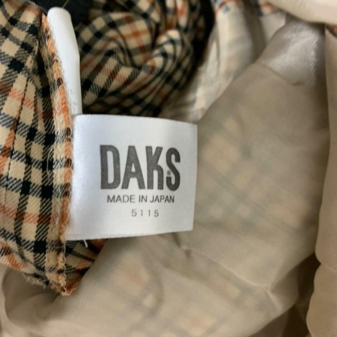 DAKS(ダックス)のDAKS(ダックス) ワンピース レディース美品  - ライトブラウン×アイボリー×黒 半袖/マキシ丈/チェック柄 レディースのワンピース(その他)の商品写真