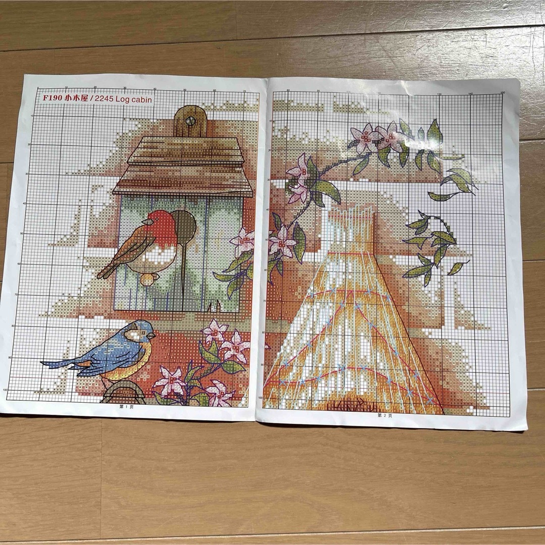 刺繍枠5種類とクロスステッチ ハンドメイドの素材/材料(その他)の商品写真