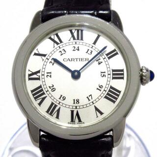 カルティエ(Cartier)のCartier(カルティエ) 腕時計 ロンドソロSM W6700155 レディース SS/革ベルト シルバー(腕時計)