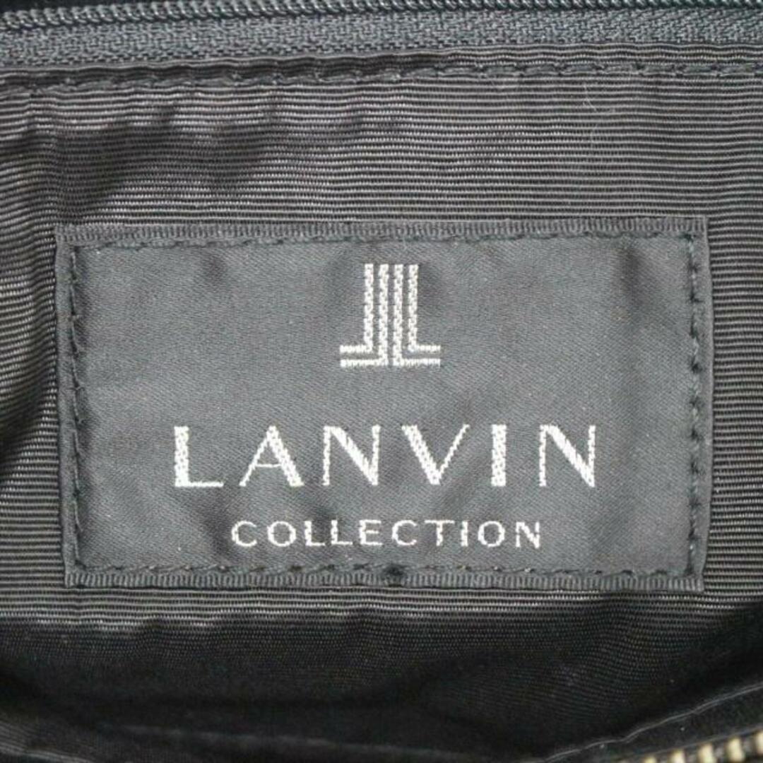 LANVIN COLLECTION(ランバンコレクション)のLANVIN COLLECTION(ランバンコレクション) ハンドバッグ - 黒 チェーンハンドル/フラワー(花)/ミニバッグ ナイロン×化学繊維 レディースのバッグ(ハンドバッグ)の商品写真