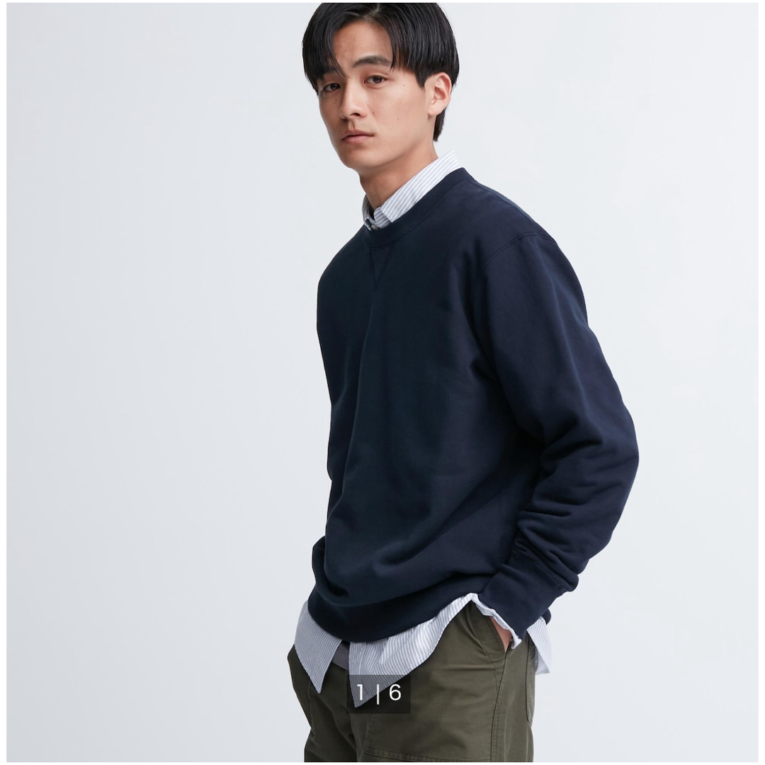 UNIQLO(ユニクロ)のユニクロ　スウェットシャツ　Navy メンズのトップス(スウェット)の商品写真