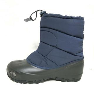 ザノースフェイス(THE NORTH FACE)のTHE NORTH FACE(ノースフェイス) ショートブーツ 29 ユニセックス - NF51565 ネイビー×黒 TEKWPROOF/インソール取外し可 ナイロン×ラバー(ブーツ)