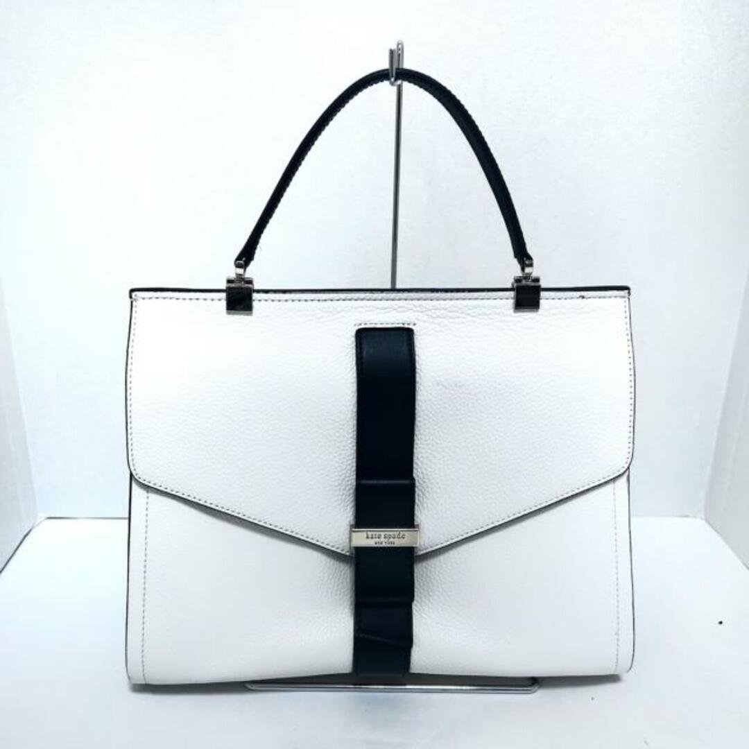 kate spade new york(ケイトスペードニューヨーク)のKate spade(ケイトスペード) ハンドバッグ - WKRU3801 白×黒 レザー レディースのバッグ(ハンドバッグ)の商品写真