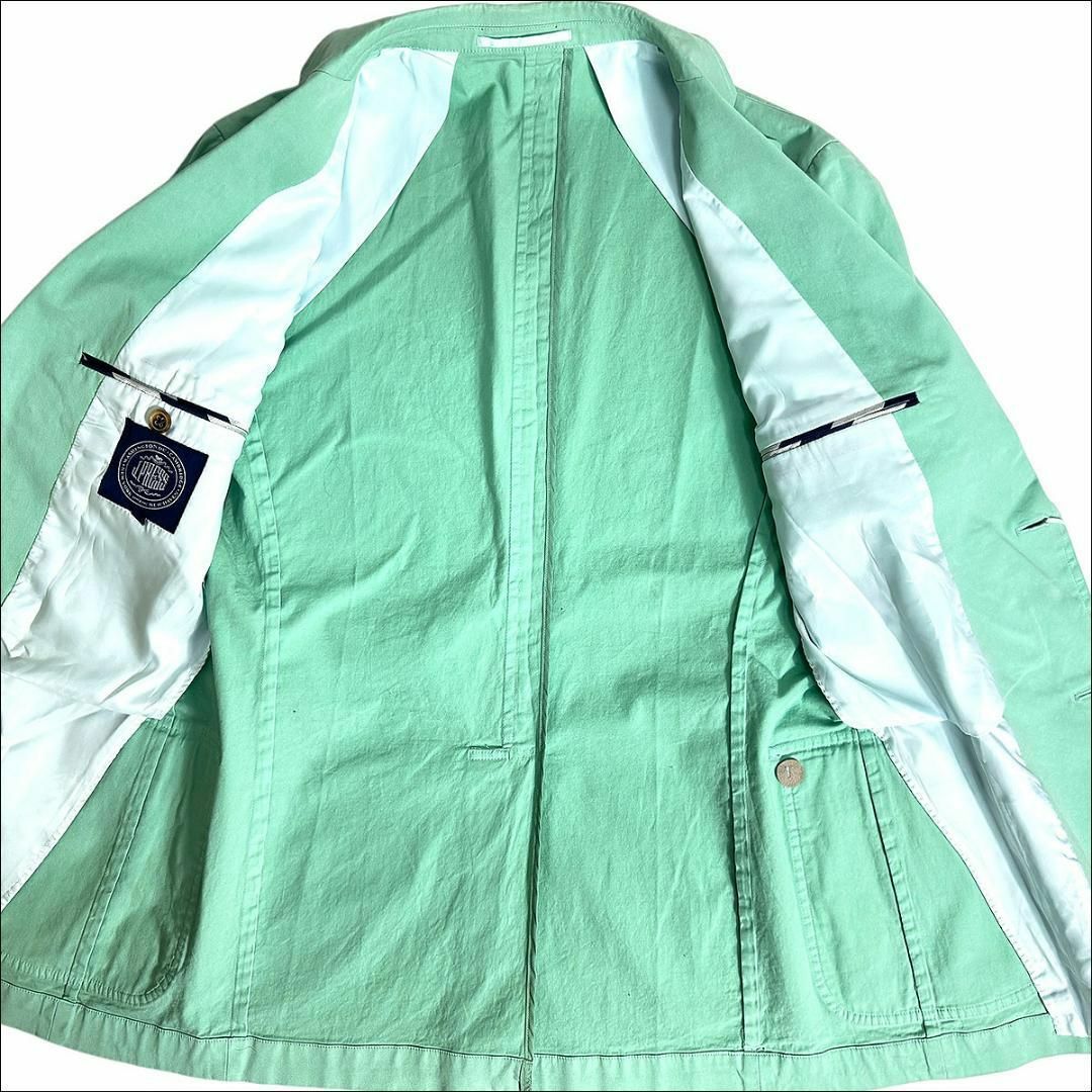 J.PRESS(ジェイプレス)のJ3081 新品 Jプレス ストレッチコットンテーラードジャケット 緑系 M メンズのジャケット/アウター(テーラードジャケット)の商品写真