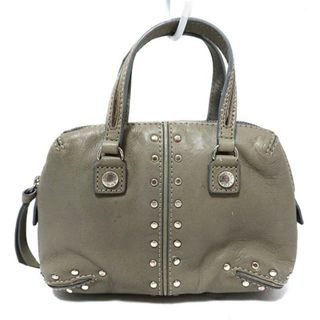 マイケルコース(Michael Kors)のMICHAEL KORS(マイケルコース) ハンドバッグ - グレーベージュ ミニバッグ/スタッズ レザー(ハンドバッグ)