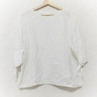 レリアン(leilian)のLeilian(レリアン) 七分袖カットソー サイズ13+ S レディース - 白 クルーネック/シースルー 綿(カットソー(長袖/七分))