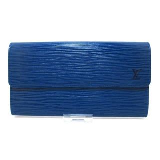 ルイヴィトン(LOUIS VUITTON)のLOUIS VUITTON(ルイヴィトン) 長財布 エピ ポシェット・ポルト モネ クレディ M63575(旧型) トレドブルー レザー（LVロゴの刻印入り）(財布)