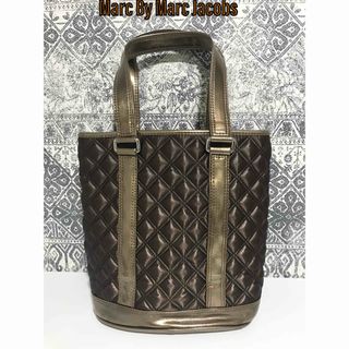 マークバイマークジェイコブス(MARC BY MARC JACOBS)の【極美品】マークバイマークジェイコブス  ハンドバッグ トート ブラウン(ハンドバッグ)