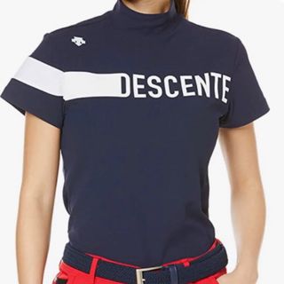 デサント(DESCENTE)のデサント　レディースゴルフウェア　半袖ハイネック　M 夏物トップス　新品未使用(ウエア)